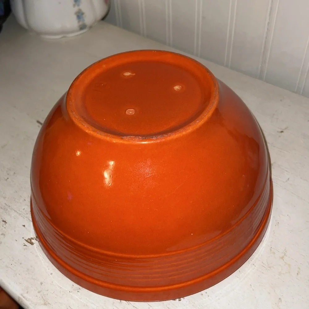 Bauer 12 orange mixing bowl